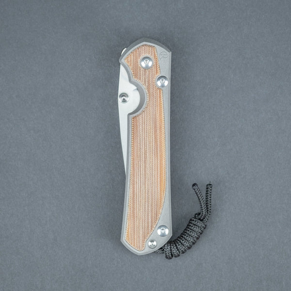Chris Reeve Large Sebenza 31 - S45VN Drop Point Blade w/ Natural Micarta Inlay - URBAN EDC®