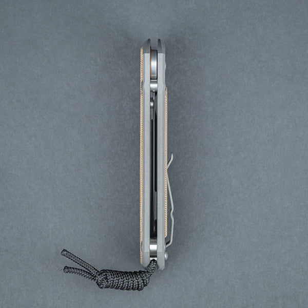 Chris Reeve Large Sebenza 31 - S45VN Drop Point Blade w/ Natural Micarta Inlay - URBAN EDC®