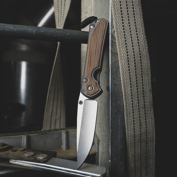 Chris Reeve Large Sebenza 31 - S45VN Drop Point Blade w/ Natural Micarta Inlay - URBAN EDC®
