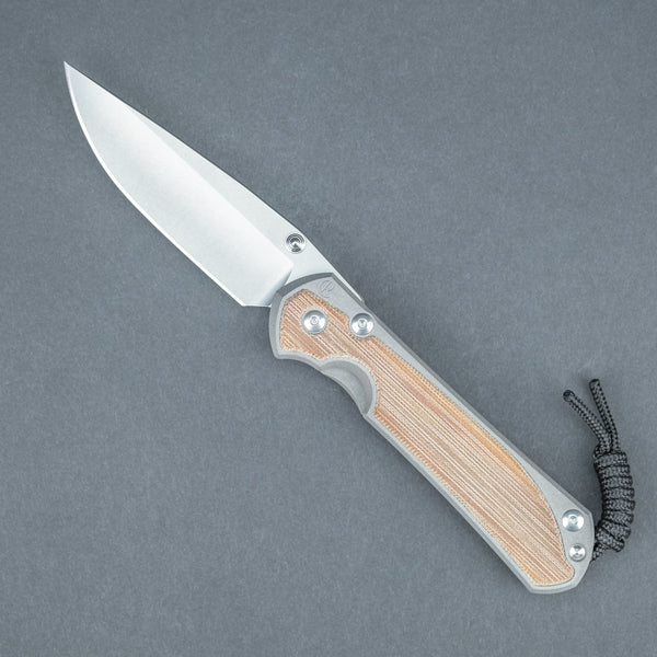 Chris Reeve Large Sebenza 31 - S45VN Drop Point Blade w/ Natural Micarta Inlay - URBAN EDC®