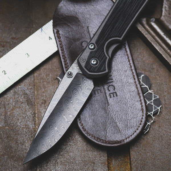 Chris Reeve Large Sebenza 31 w/ Black Micarta Inlay & Boomerang Damascus - URBAN EDC®