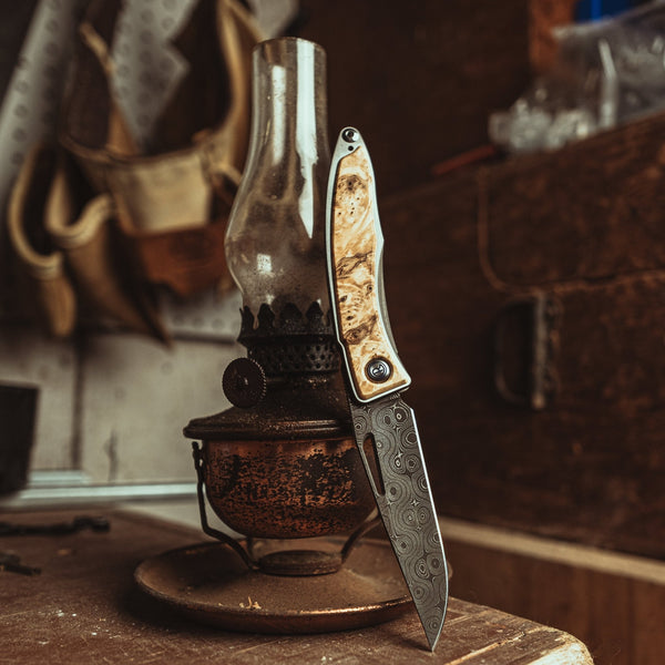 Chris Reeve Mnandi - Box Elder & Raindrop Damascus - URBAN EDC®