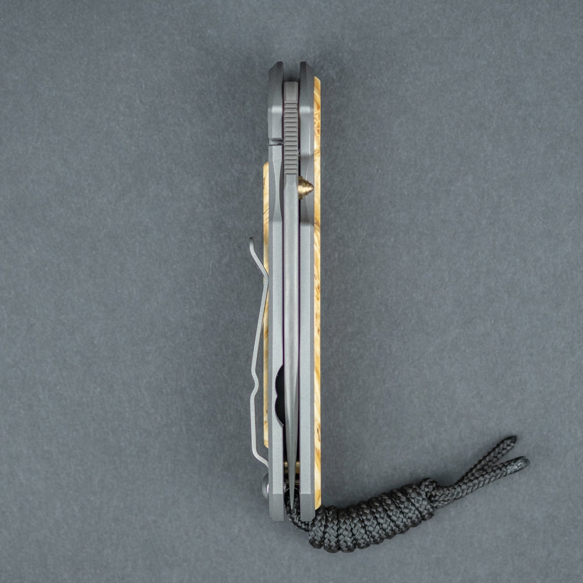 Chris Reeve Small Sebenza 31 - Boomerang Damascus Drop Point Blade w/ Box Elder Inlay - URBAN EDC®