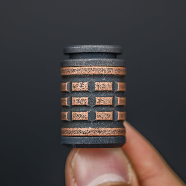 Combat Beads Full Sized Concealed Bead - Blackend Titanium w/ Aged Copper - URBAN EDC®