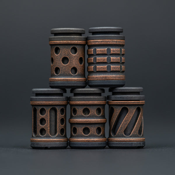 Combat Beads Full Sized Concealed Bead - Blackend Titanium w/ Aged Copper - URBAN EDC®