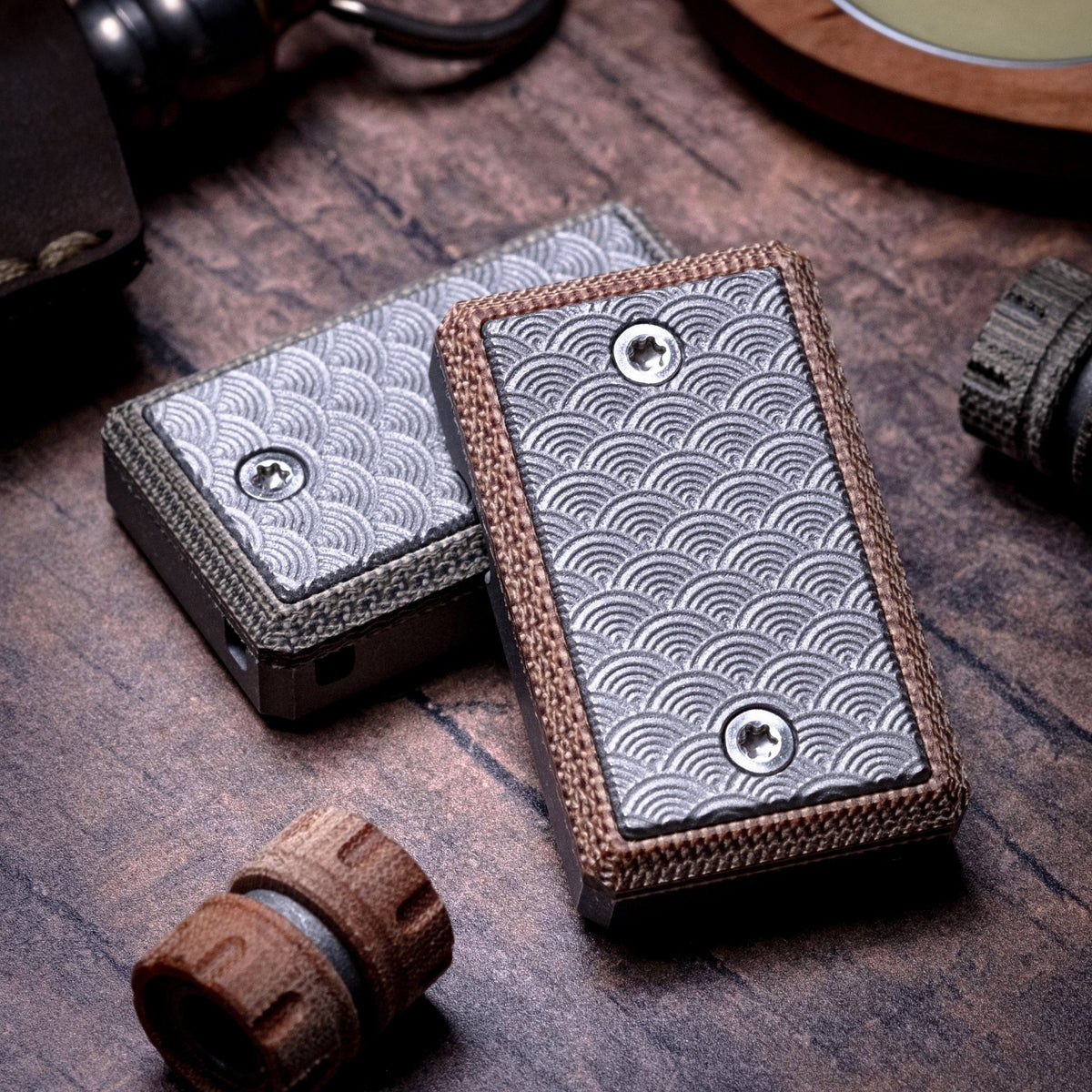 CrowGear Don't Worry Stone Titanium - Seigaiha Edition (Exclusive) - URBAN EDC®