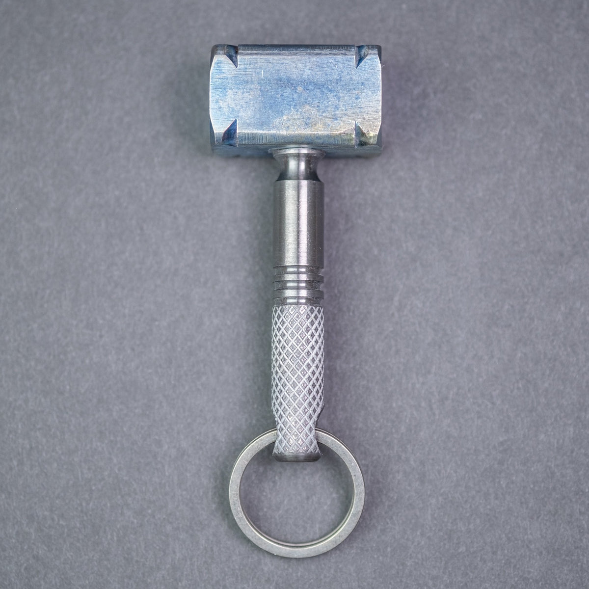 Ober Metal Works Square Head Hammer Keychain - Zirconium & Titanium - URBAN EDC®