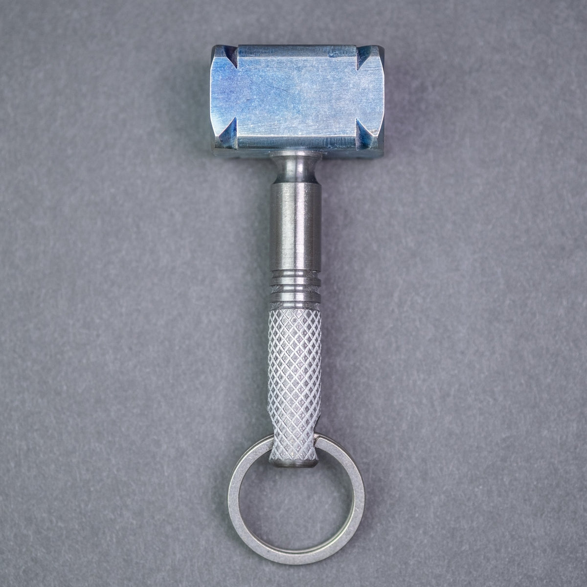 Ober Metal Works Square Head Hammer Keychain - Zirconium & Titanium - URBAN EDC®