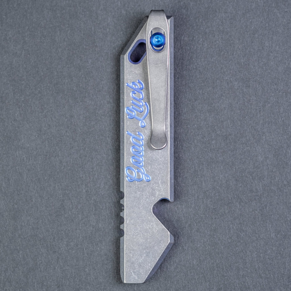 OEG EDC Good Luck Pry - Titanium w/ Seigaiha Motif (Exclusive) - URBAN EDC®