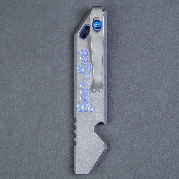 OEG EDC Good Luck Pry - Titanium w/ Seigaiha Motif (Exclusive) - URBAN EDC®