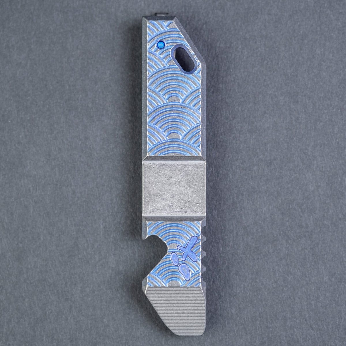 OEG EDC Good Luck Pry - Titanium w/ Seigaiha Motif (Exclusive) - URBAN EDC®