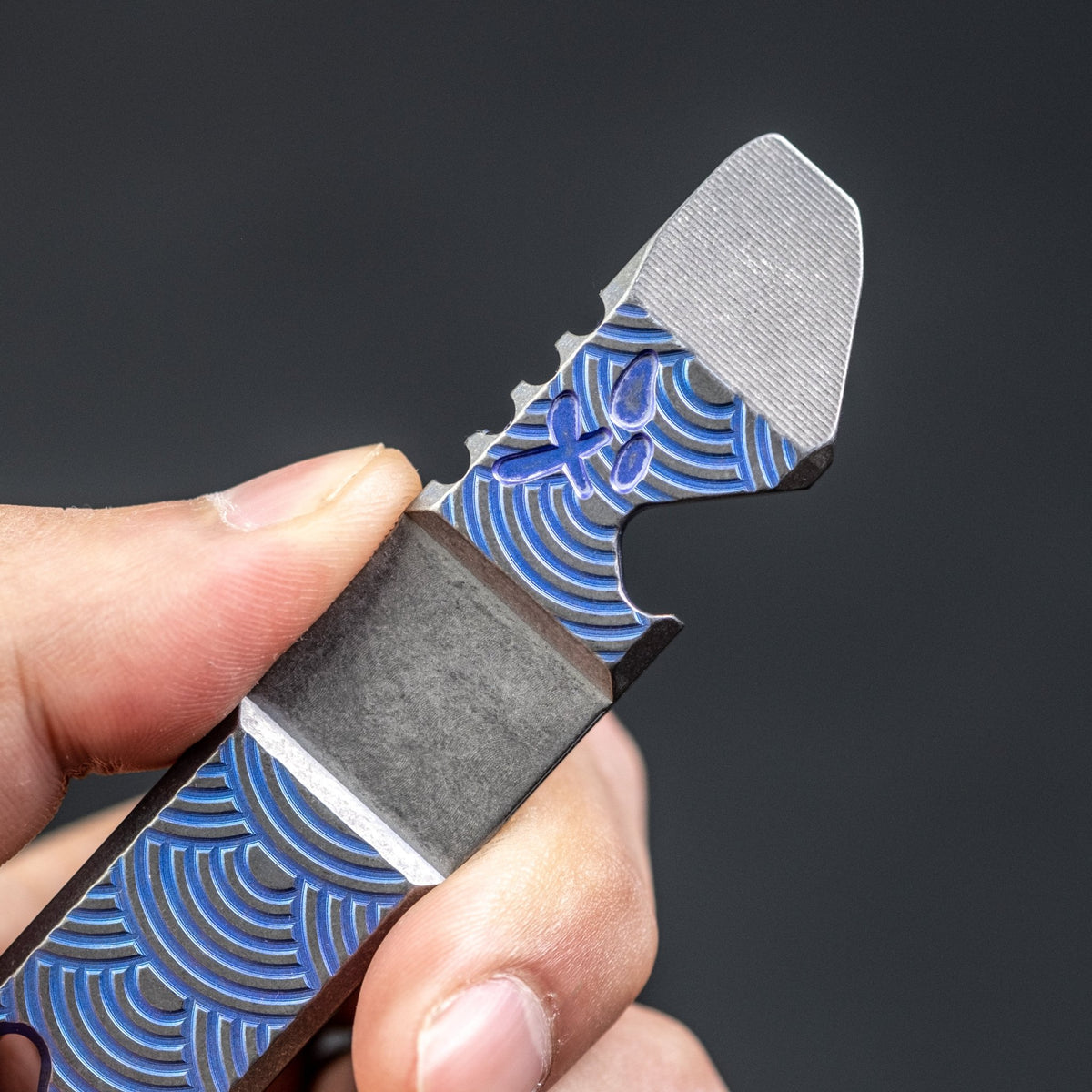 OEG EDC Good Luck Pry - Titanium w/ Seigaiha Motif (Exclusive) - URBAN EDC®
