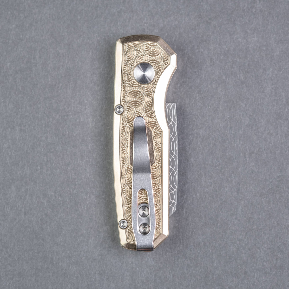 Pro - Tech Knives Seigaiha Runt 5 - Damascus & Bronze (Limited & Custom) - URBAN EDC®