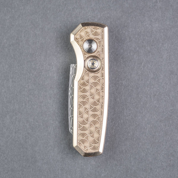 Pro - Tech Knives Seigaiha Runt 5 - Damascus & Bronze (Limited & Custom) - URBAN EDC®