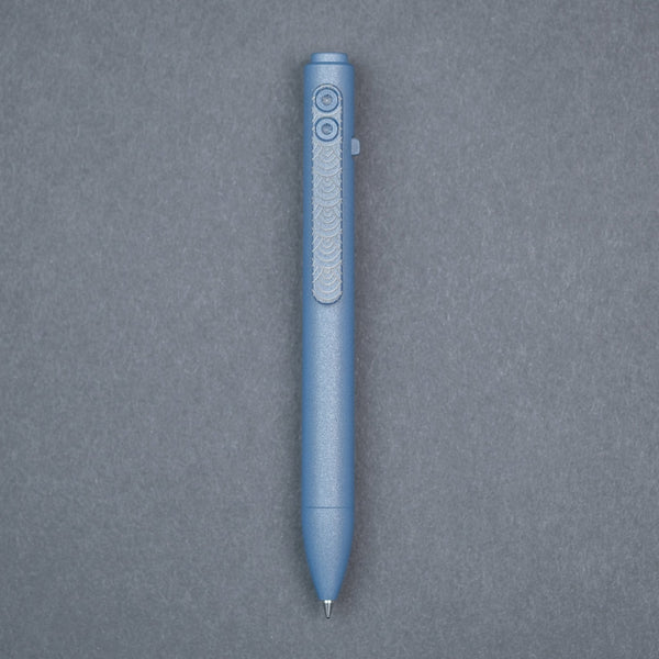 Tactile Turn Side Click Mini Pen - Seigaiha Side Click Mini Pen Titanium - URBAN EDC®