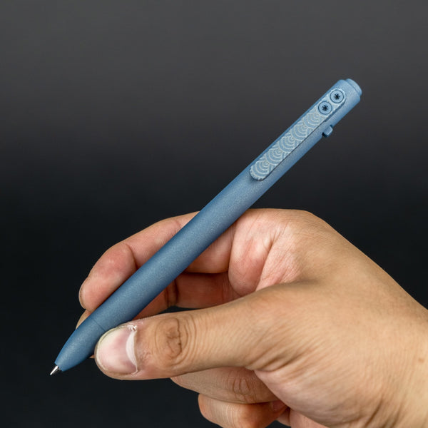 Tactile Turn Side Click Standard Pen - Seigaiha Cerakoted Titanium - URBAN EDC®