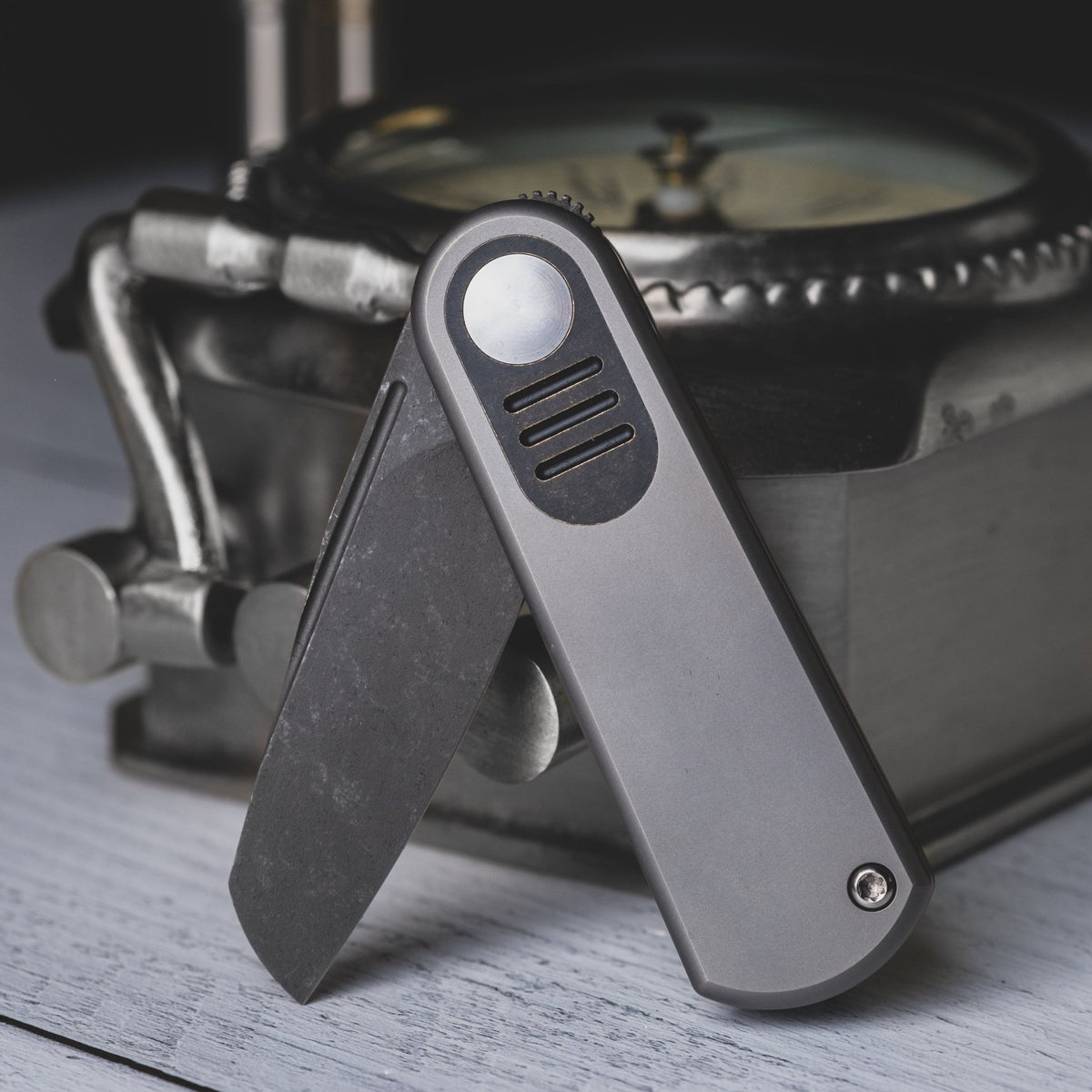 URBAN Baby Barlow - Titanium w/ Antiqued Bronze Inlay - URBAN EDC®