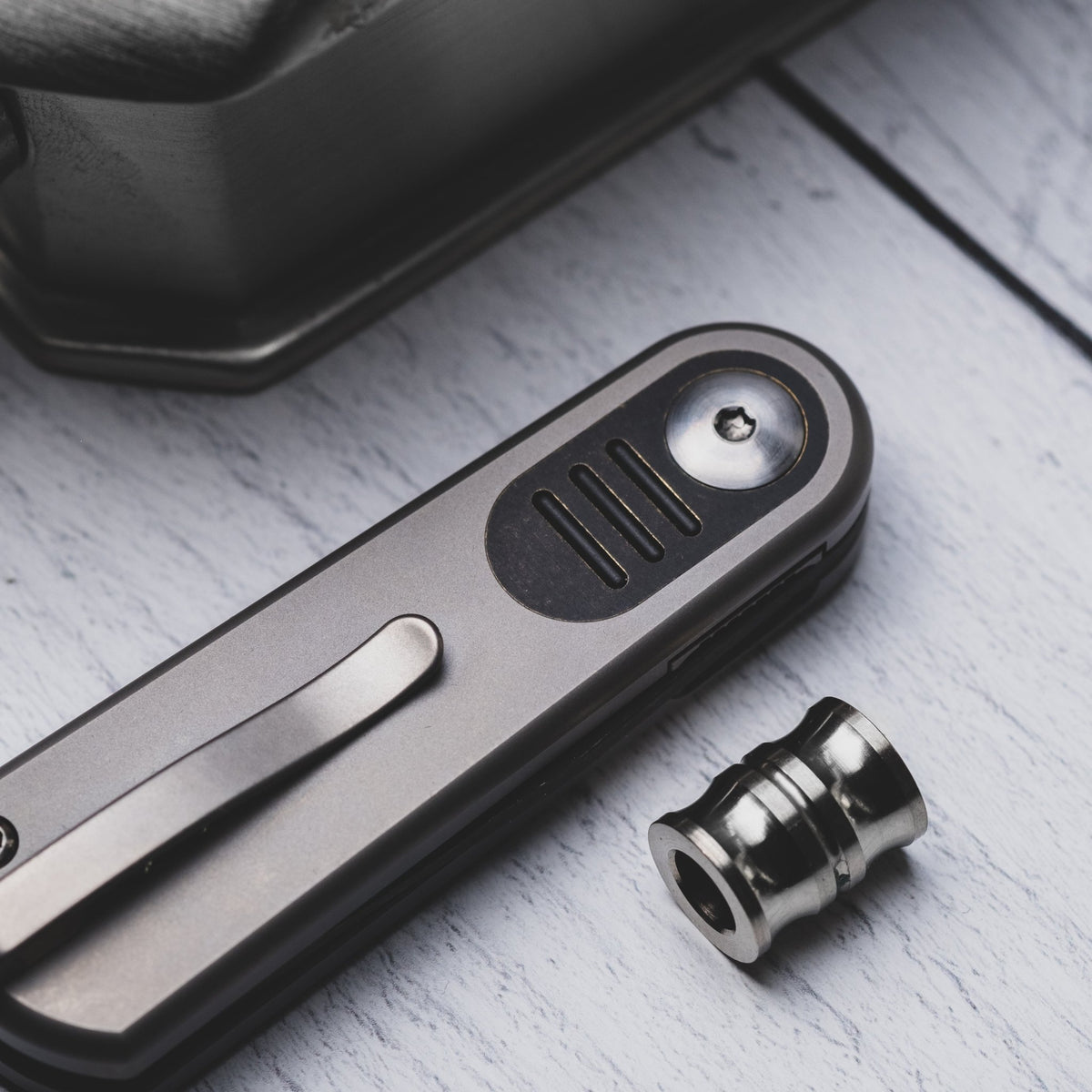 URBAN Baby Barlow - Titanium w/ Antiqued Bronze Inlay - URBAN EDC®