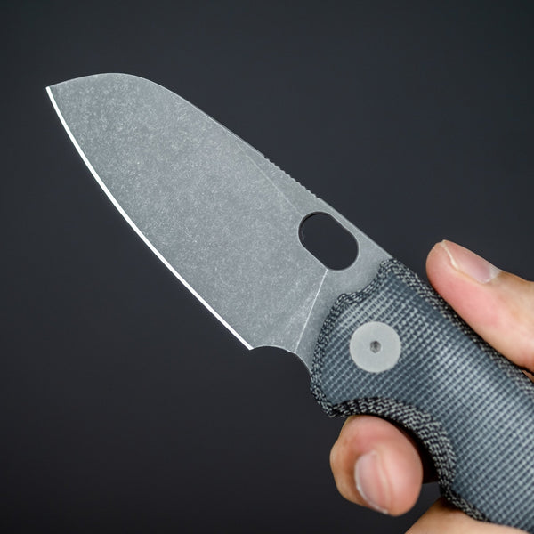 URBAN F5.5 - Black Micarta w/ Acid - Etched M390 Blade - URBAN EDC®