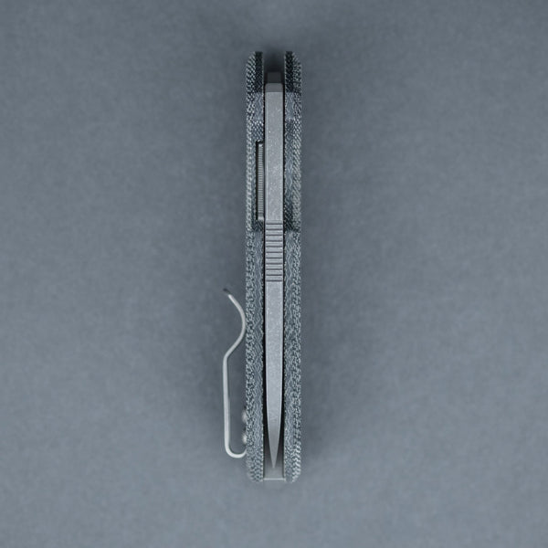 URBAN F5.5 - Black Micarta w/ Acid - Etched M390 Blade - URBAN EDC®