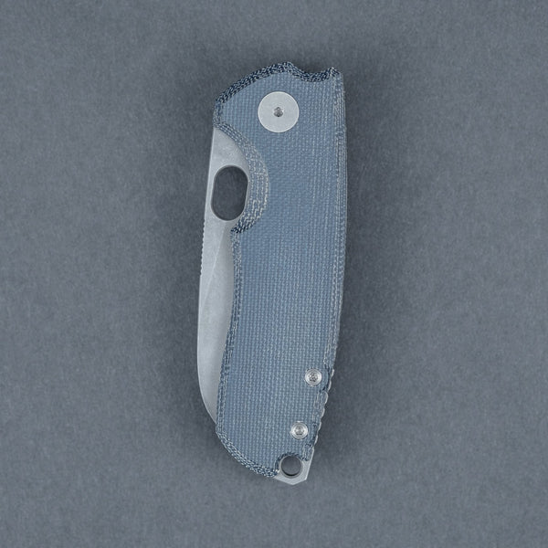 URBAN F5.5 - Blue Denim Micarta w/ Acid - Etched M390 - URBAN EDC®