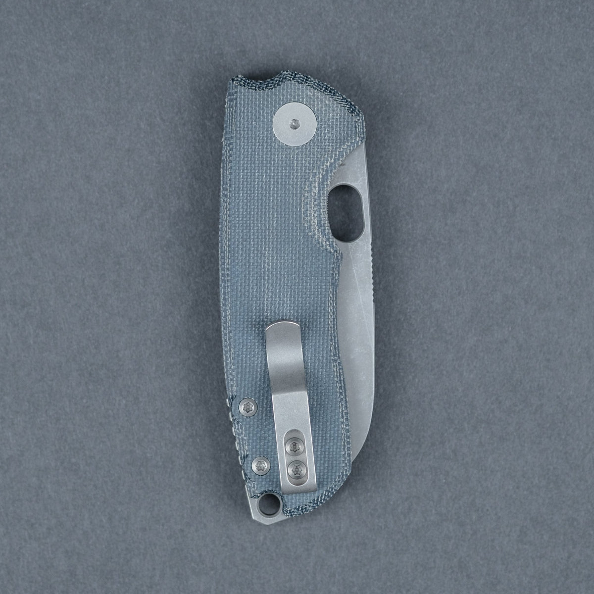 URBAN F5.5 - Blue Denim Micarta w/ Acid - Etched M390 - URBAN EDC®