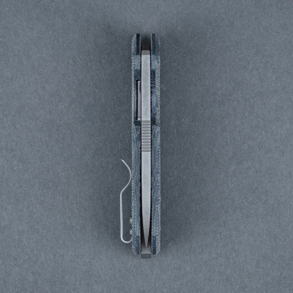 URBAN F5.5 - Blue Denim Micarta w/ Acid - Etched M390 - URBAN EDC®