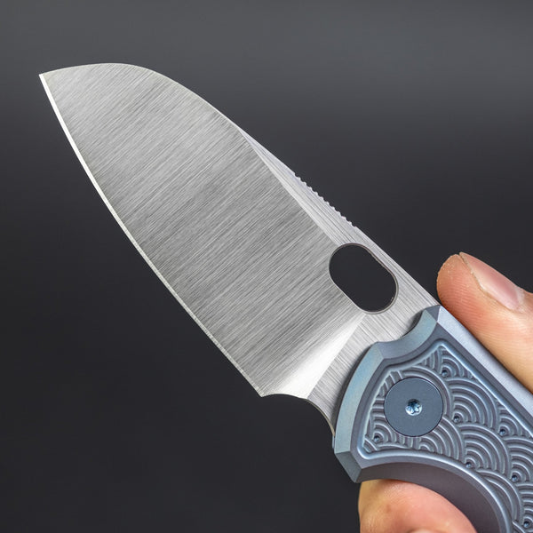 URBAN F5.5 - Blurple Titanium w/ Seigaiha Motif (Exclusive) - URBAN EDC®