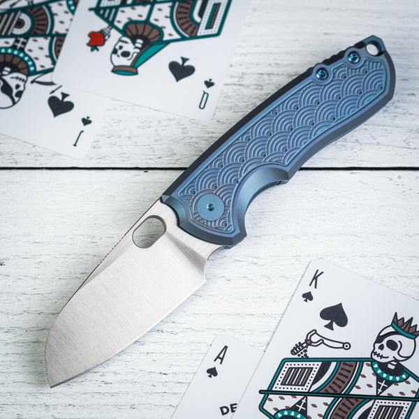 URBAN F5.5 - Blurple Titanium w/ Seigaiha Motif (Exclusive) - URBAN EDC®