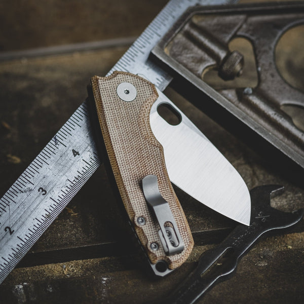 URBAN F5.5 - Brown Micarta & Satin Magnacut - URBAN EDC®