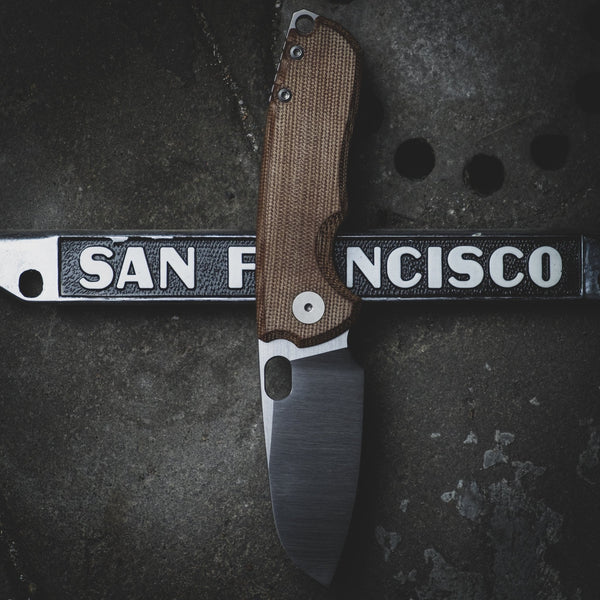 URBAN F5.5 - Brown Micarta & Satin Magnacut - URBAN EDC®