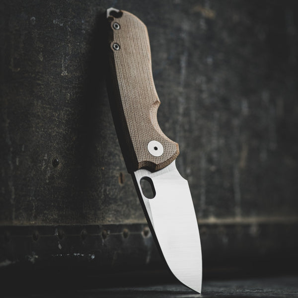 URBAN F5.5 - Brown Micarta & Satin Magnacut - URBAN EDC®