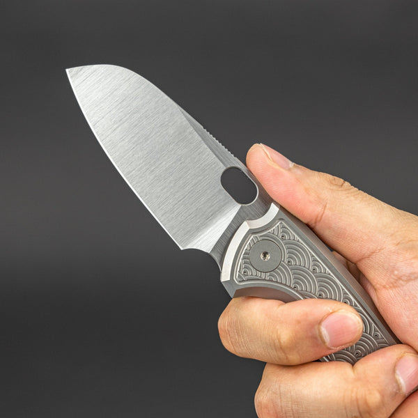 URBAN F5.5 - M390 & Titanium w/ Seigaiha Motif (Exclusive) - URBAN EDC®