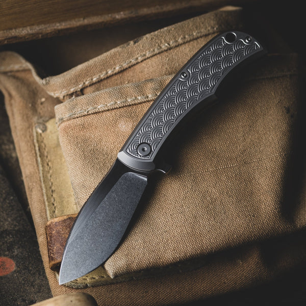 URBAN Nessie - M390 & Titanium w/ Seigaiha Motif - URBAN EDC®