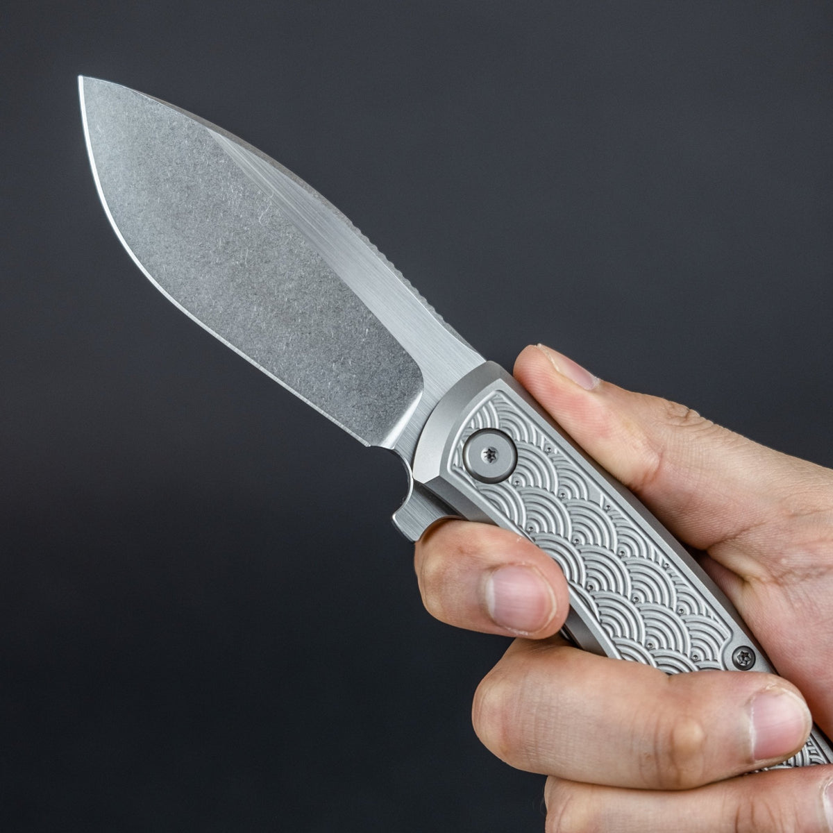 URBAN Nessie - M390 & Titanium w/ Seigaiha Motif - URBAN EDC®