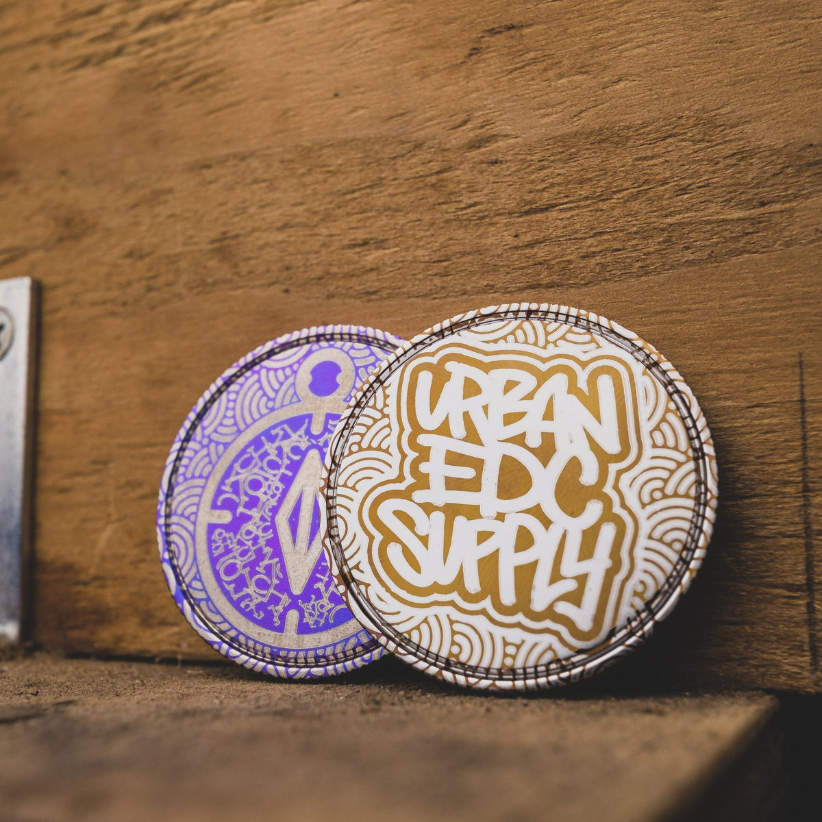 URBAN X Koch Tools Graffiti Coin - Titanium (Exclusive) - URBAN EDC®