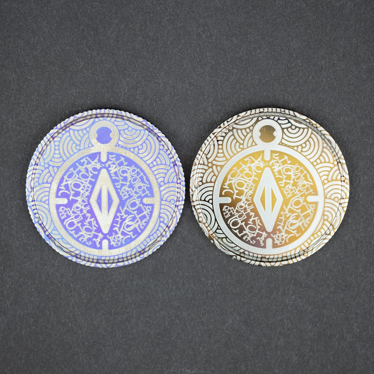 URBAN X Koch Tools Graffiti Coin - Titanium (Exclusive) - URBAN EDC®