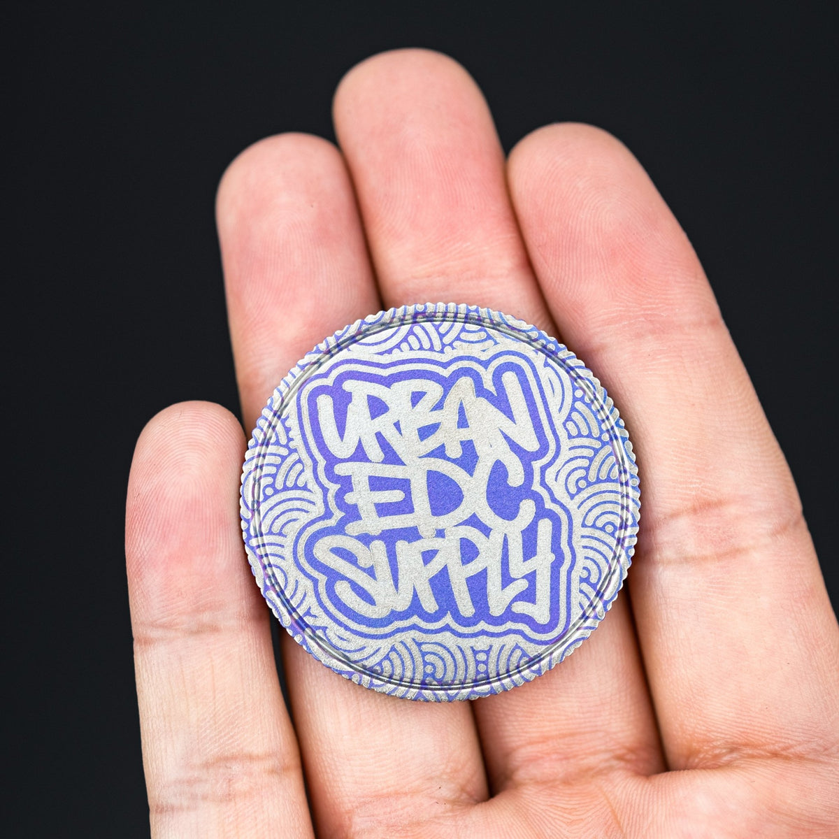 URBAN X Koch Tools Graffiti Coin - Titanium (Exclusive) - URBAN EDC®
