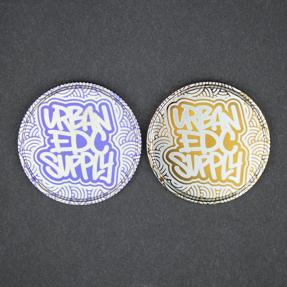 URBAN X Koch Tools Graffiti Coin - Titanium (Exclusive) - URBAN EDC®