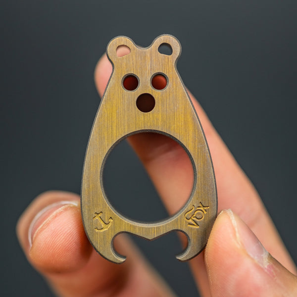 VoxDesign 3/8" Tiny BrewBear - Titanium - URBAN EDC®