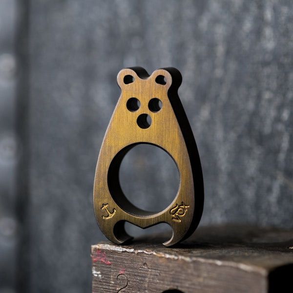 VoxDesign 3/8" Tiny BrewBear - Titanium - URBAN EDC®