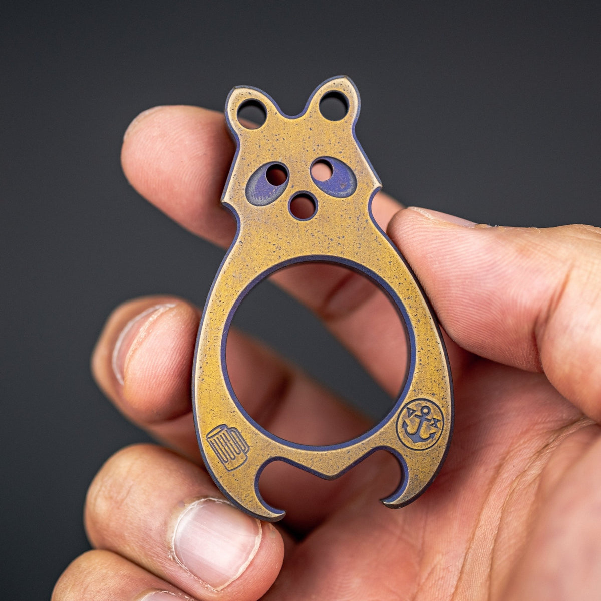 VoxDesign 'Gus' 3/8” Raccoon - Bronze Anodized Titanium - URBAN EDC®