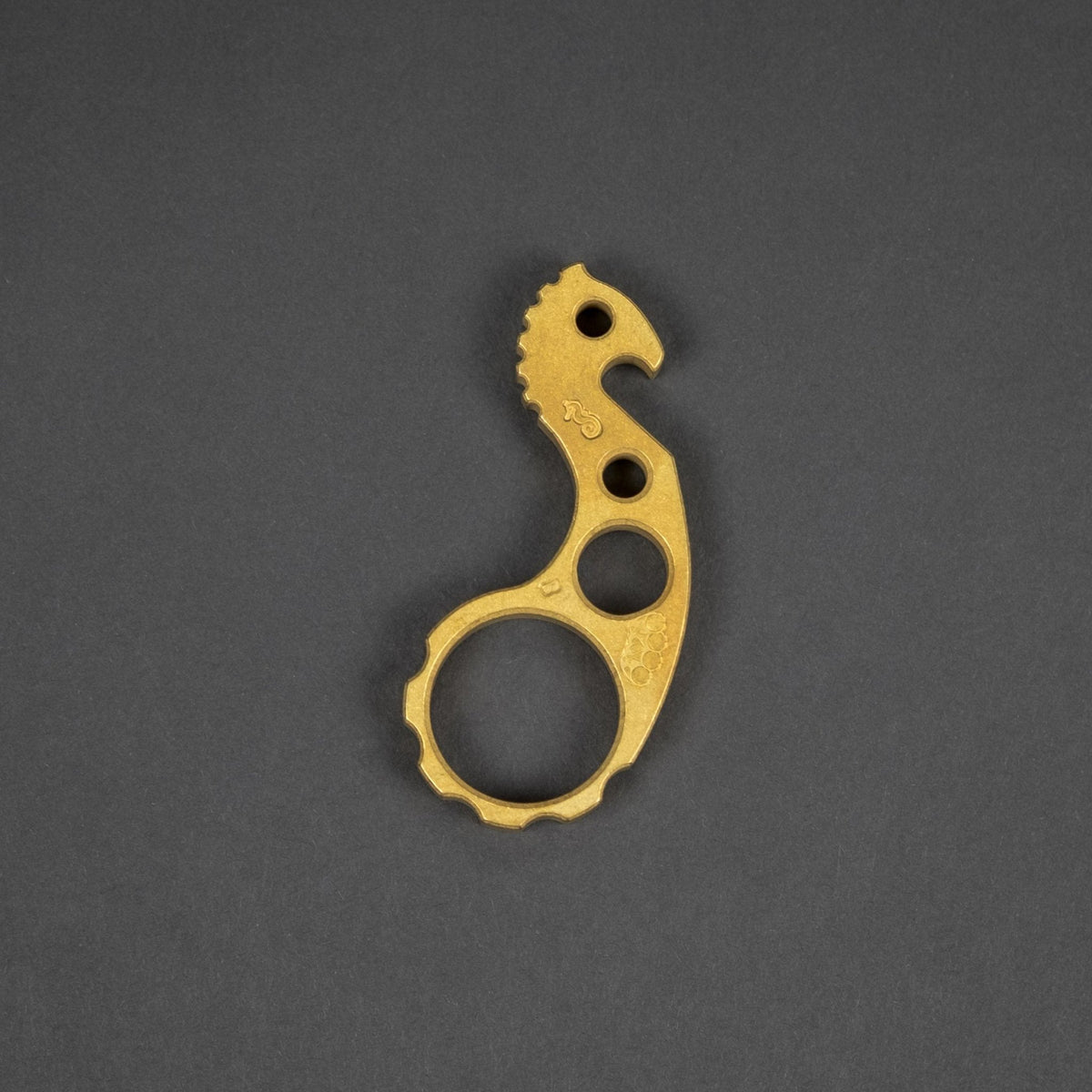 VoxDesign Tumbled Seahorse - 3/8" Brass (Custom) - URBAN EDC®