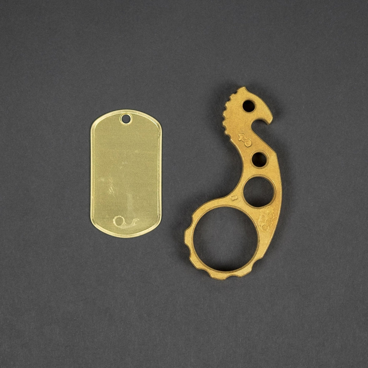 VoxDesign Tumbled Seahorse - 3/8" Brass (Custom) - URBAN EDC®